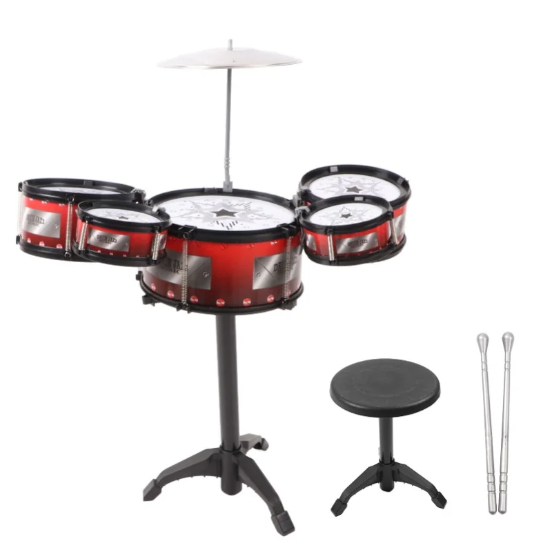 Instrumento musical baixo tambor conjunto percussão portátil rock jazz tambor kit para iniciante