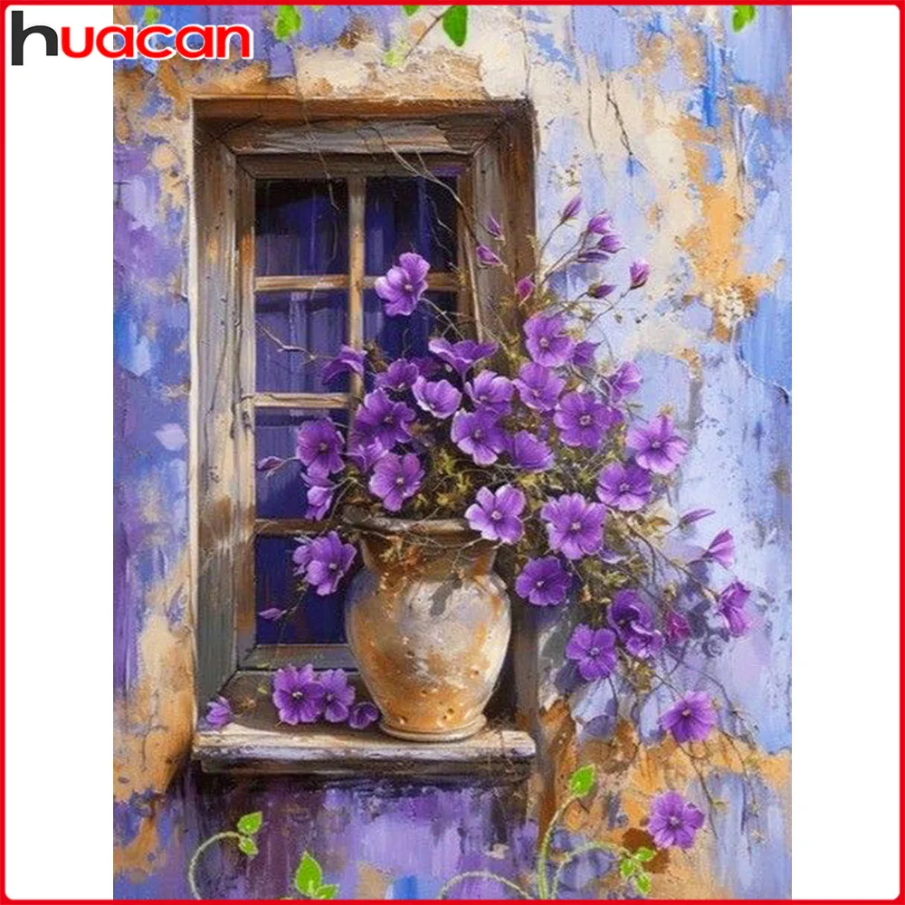 Huacan 5D DIY Diamantmalerei Gänseblümchen-Blumenvase Diamant-Mosaik Neu 2026 Bild mit Strasssteinen