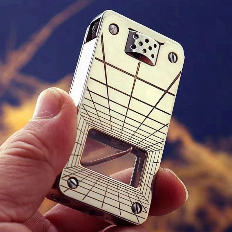 2026 Fashionable High-end Lighter with Creative Transparent Fuel Tank That Can Automatically Ignite Men's Luxury Gift Lighter