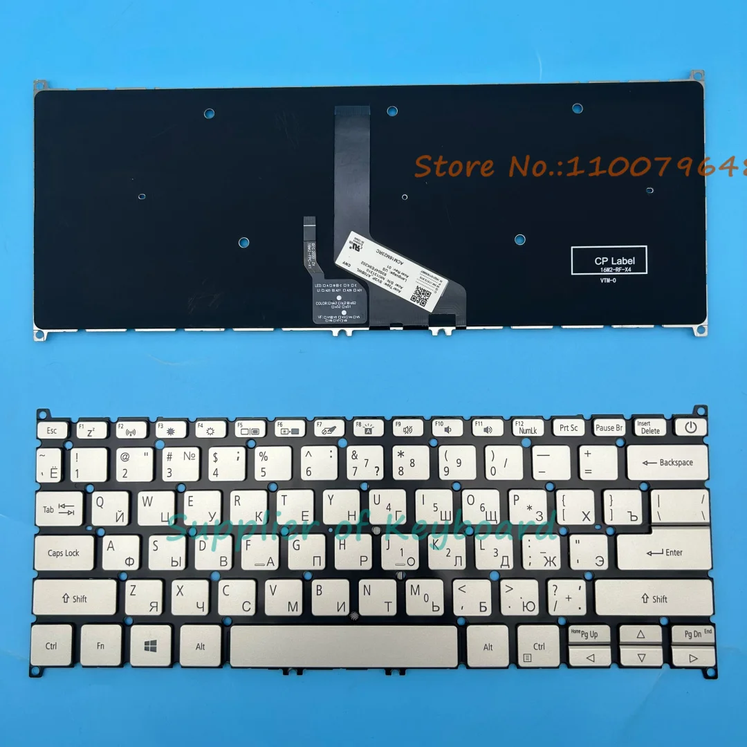 

NEW Russian Keyboard For ACER Swift 5 SF514-53T SF514-54G SF514-54T SF514-54GT N19H5 Series Silver/Gold/Brown Backlit