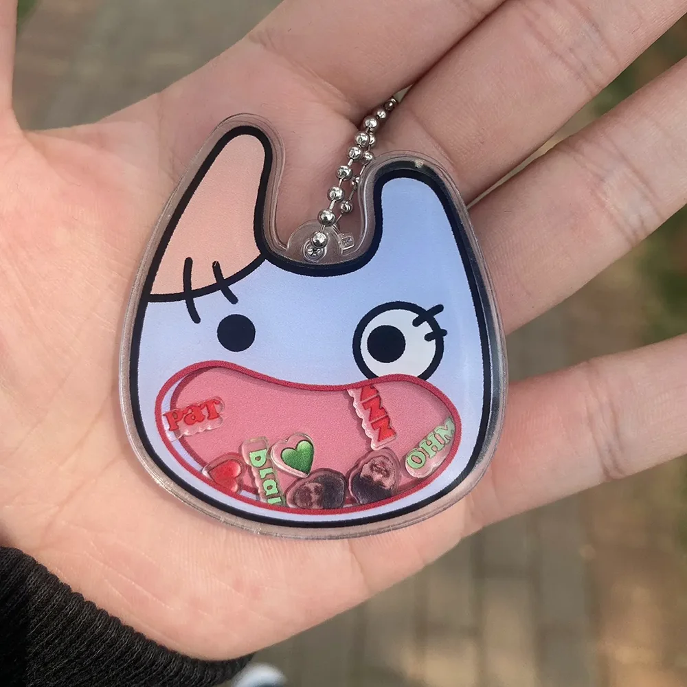 التلفزيون باد الأصدقاء سلسلة المزح بات تأثيري المفاتيح زوجين Kawaii الاكريليك مفتاح سلسلة حقيبة قلادة كيرينغ مجوهرات اكسسوارات