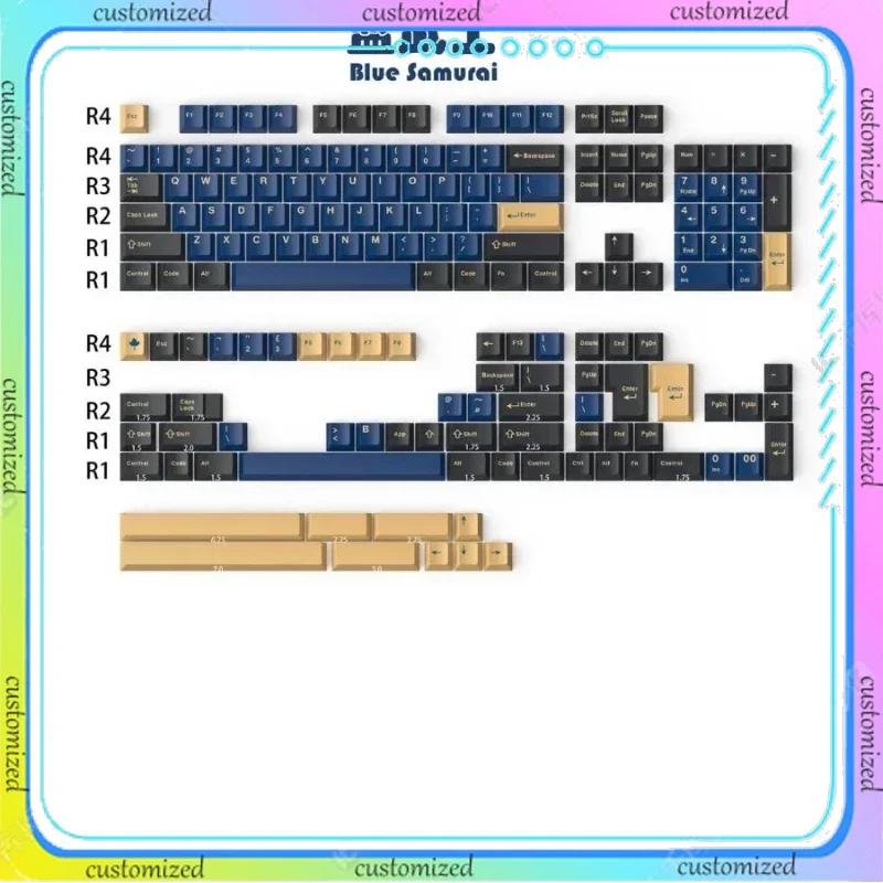 

Limited To Original AVIT Dark Blue Factory Height Keycaps ABS Material Two Color Customization 172 Key Complete Set of Keycaps