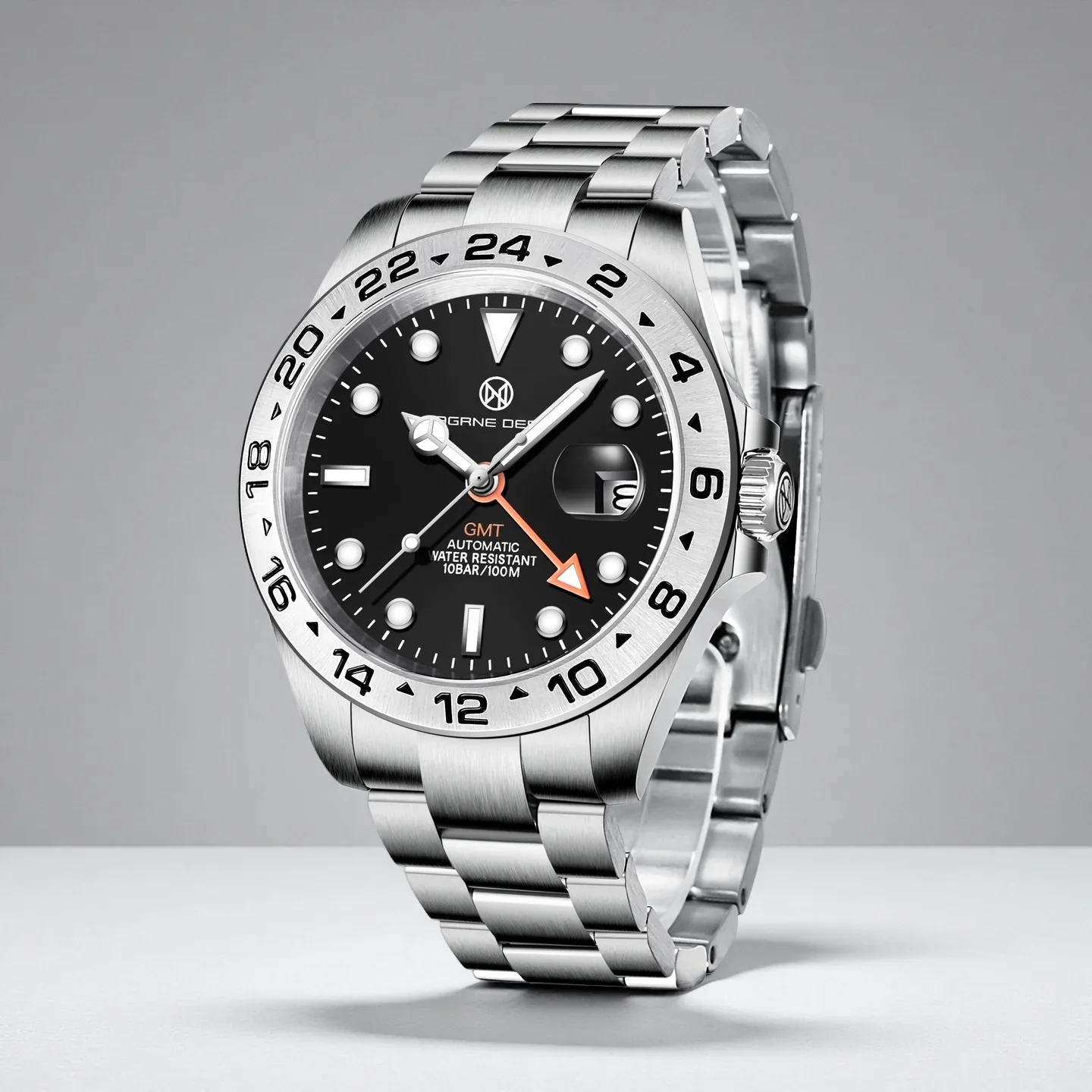 

PAGANE DESIGN 2025 New 42MM Men's Automatic Mechanical Watch GMT Top Sapphire Stainless Steel Swimming 10Bar reloj hombre