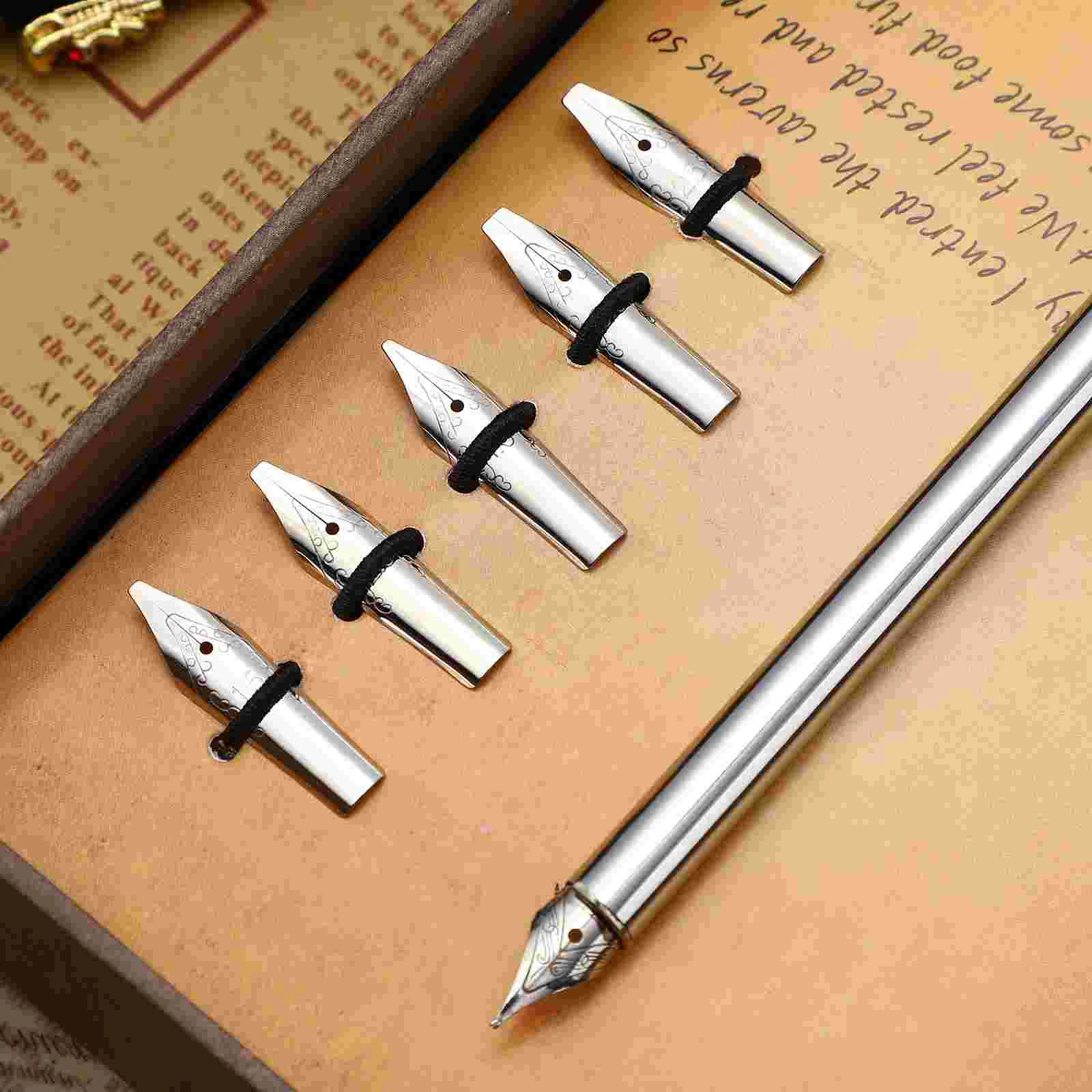 30 Pcs Fountain Pen Spare Nibs Replacements Comics Calligraphy Universal Silver Student