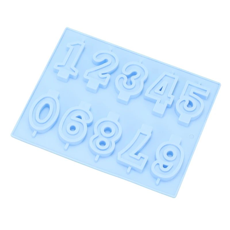 Number Digit Mold Silicone Cake Molds Moldes De Silicona Bakery Accessories Candy Bar Silicone Molds for Baking Silicone Molds