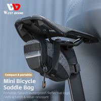 Portable Cycling 3D Saddlebag Bicycle Reflective Night Warning Mini 0.3L Waterproof PU Repellent Mtb Road Bike Under Seat Bag
