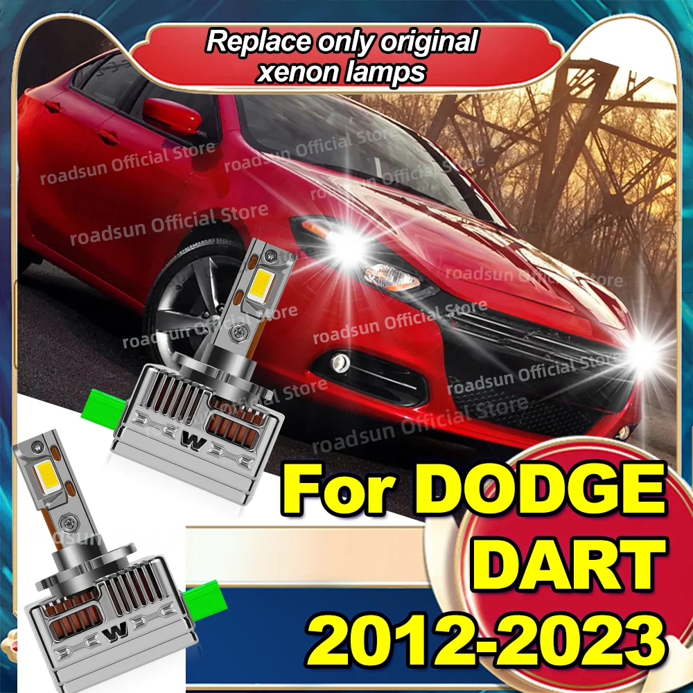 

2 шт. светодиодные автомобильные фары CANbus заменяют HID ксеноновые автомобильные фары 6000K для DODGE DART 2012-2023 2013 2014 2015 2016 2017