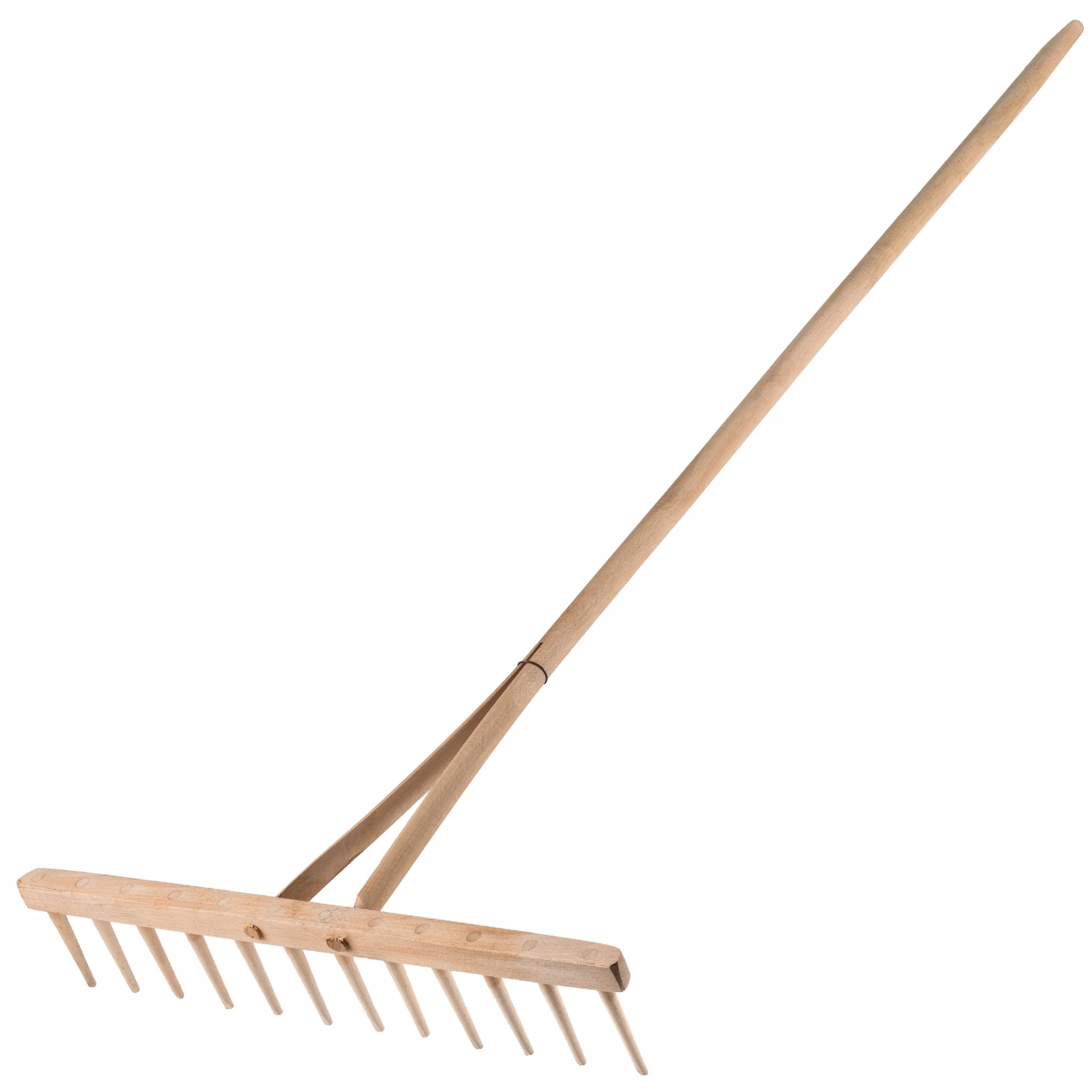 Kadax Hark Voor Hooi Gras Houten Blad Met Stengel Breed Licht 65X158Cm