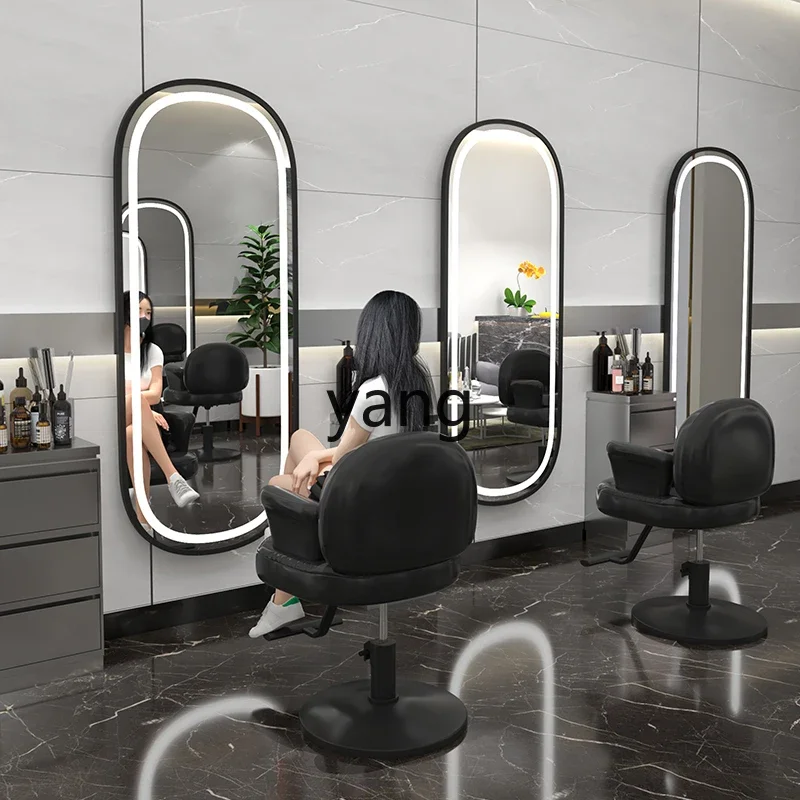 yjq simple barber shop mirror table hair salon special mirror wall hanging single and double-sided customization