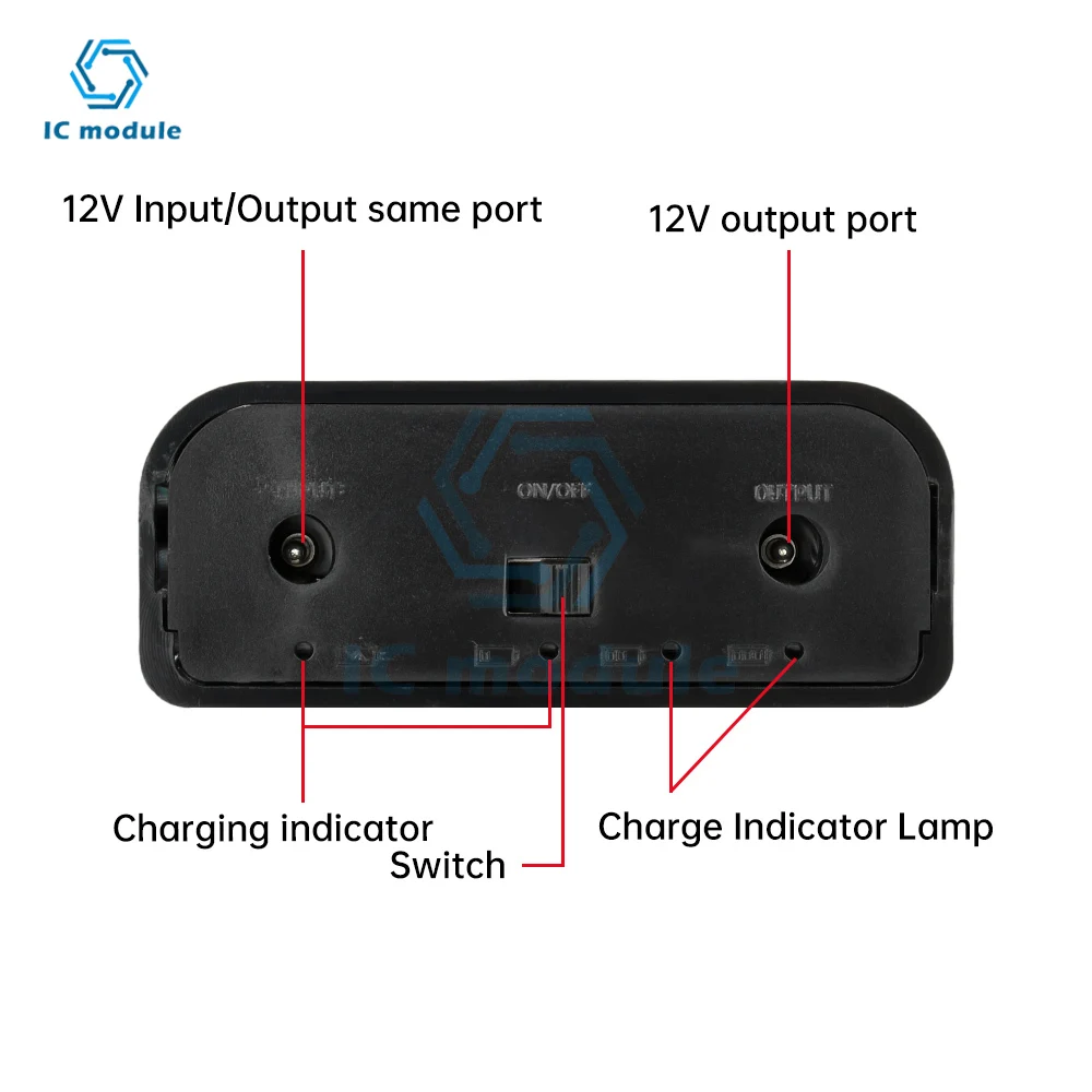DIY-Batteriekasten, USV-Akku, DC 12 V, 3 x 18650-Batterien, lötfreies Tandem für Handy, WLAN-Router, LED-Licht