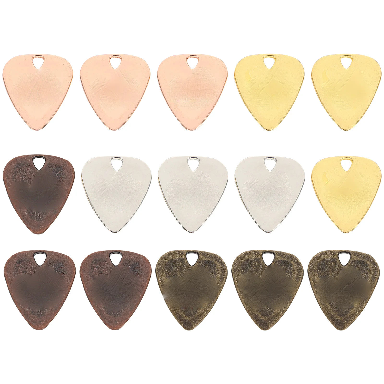 

15 pcs Guitar Pick Necklace Alloy Electric Guitar Plectrum Lightweight Durable String Protection Accessory Tool Assorted Color