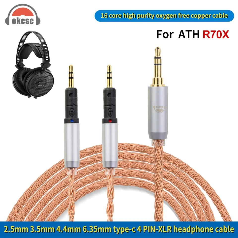 OKCSC Standard Headphone Replacement Cable for ATH R70X/R70xa 2.5 OKCSC Standard Headphone Replacement Cable for ATH R70X/R70xa 2.5