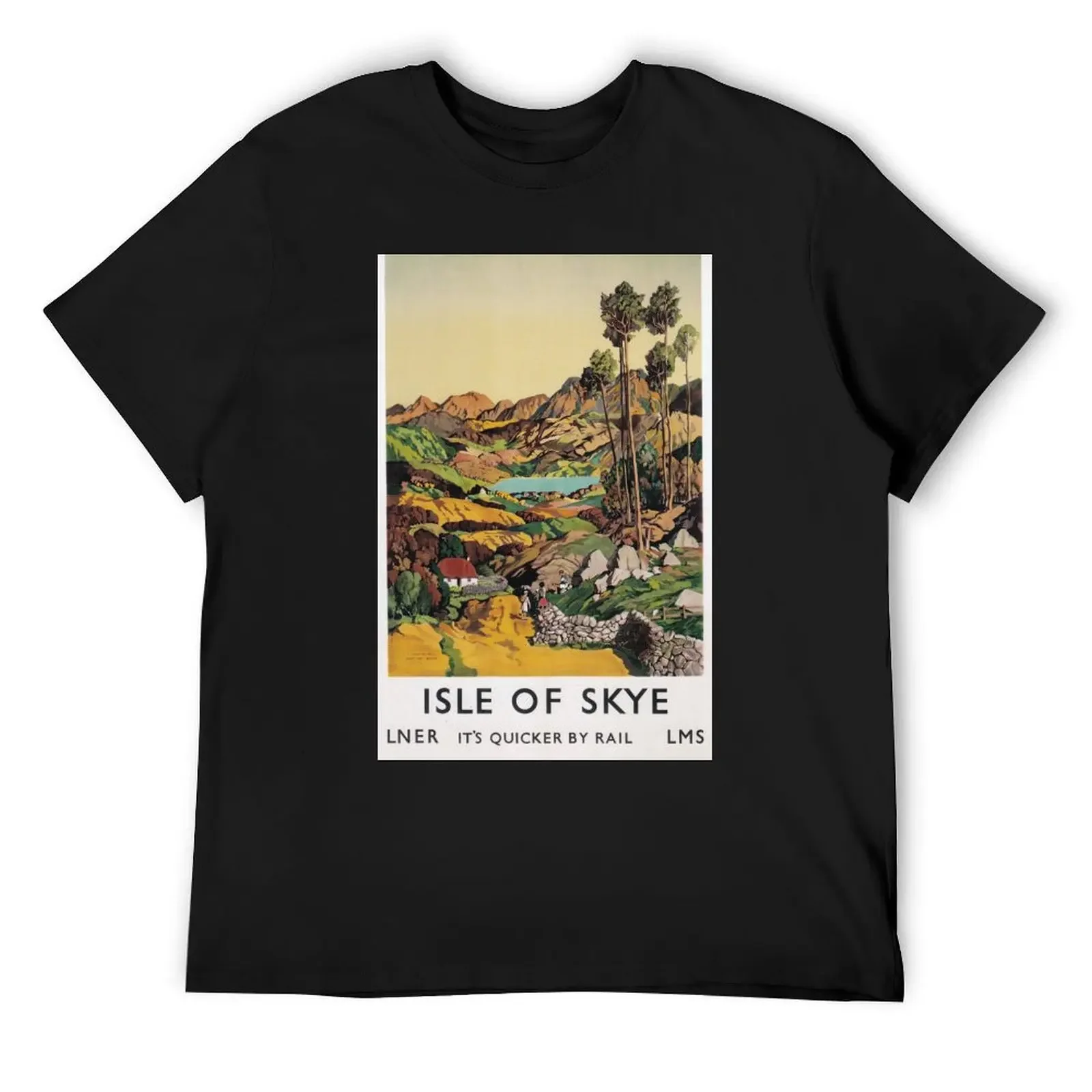 Isle of Skye, Scotland - Vintage Railway Travel Poster - 1939 T-Shirt Aesthetic clothing graphic t shirts men graphic t shirts