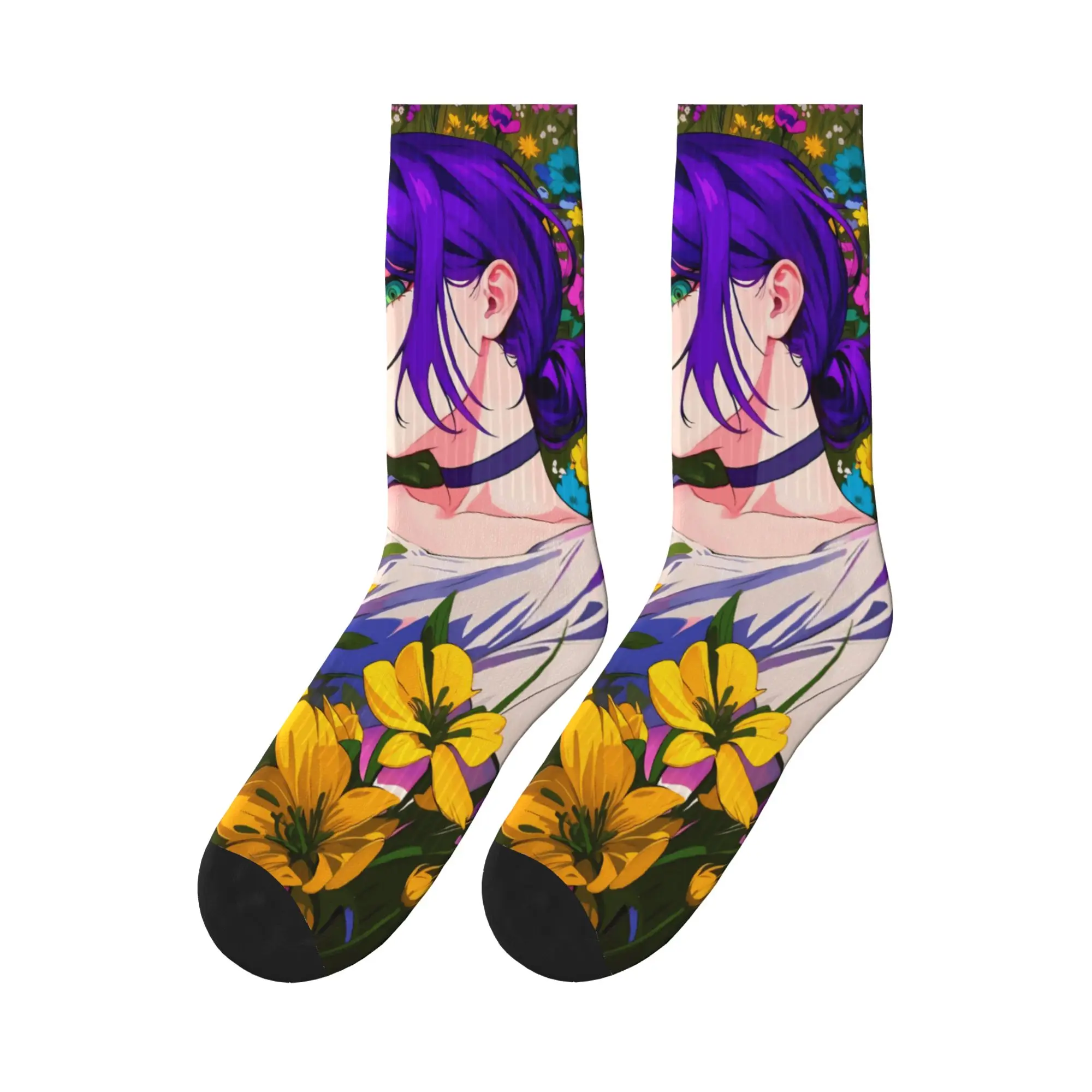 

Reze Japanese Anime Hot Stockings Graphic Kawaii Socks Winter Non Slip Socks Men Cycling Comfortable Socks