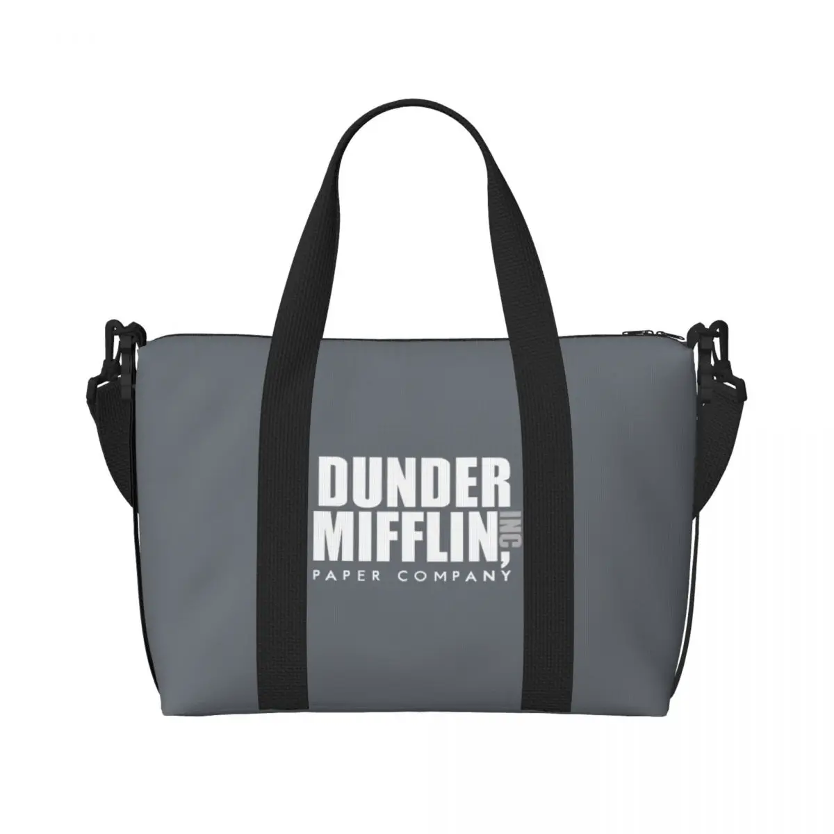 Custom The Office TV Show Dunder Mifflin Paper Company Tote Bag Women Large Capacity Beach Gym Shoulder Travel Bag