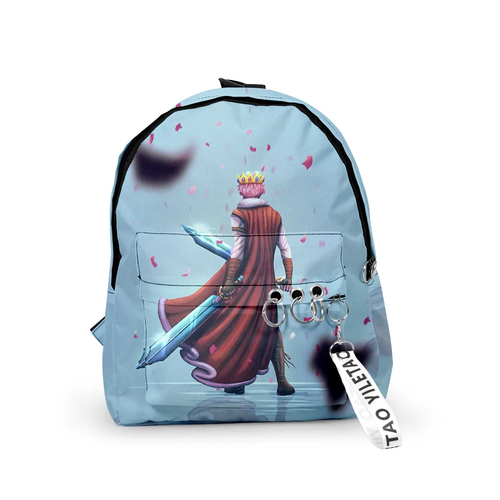 

Cartoon Dream SMP Teechnoblade Backpacks Boys/Girls pupil School Bags 3D Print Keychains Oxford Waterproof Cute Small Backpacks