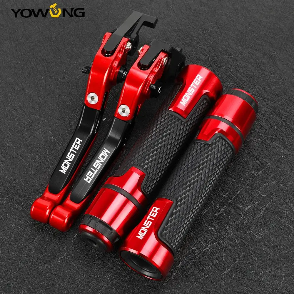 

For DUCATI M900/900 750 Monster Dark S Metallic Motorcycle Extendable Handbrake Brake Clutch Levers Handle Grip Handlebar Grips