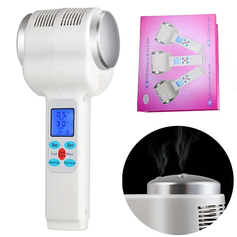 Hot Cold Hammer Household Double Headed Colorful Ultrasound Beauty Equipment Face Lifting Skin Rejuvenation Body Facial Care