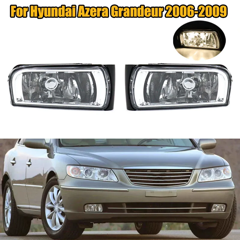 Car Front Bumper Fog Lights Driving Light Fog Lamp Assembly 92201-3L100 92202-3L100 For Hyundai Azera Grandeur 2006-2009