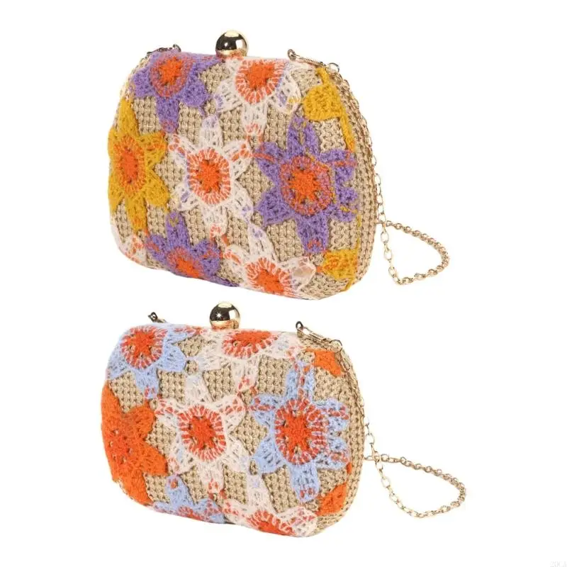 

Straw Clutches Purse Women Flower Purse Straw Crossbody Shoulder Bag Handbag Summer Beach Bag Woven Clutches Handbags 20CA