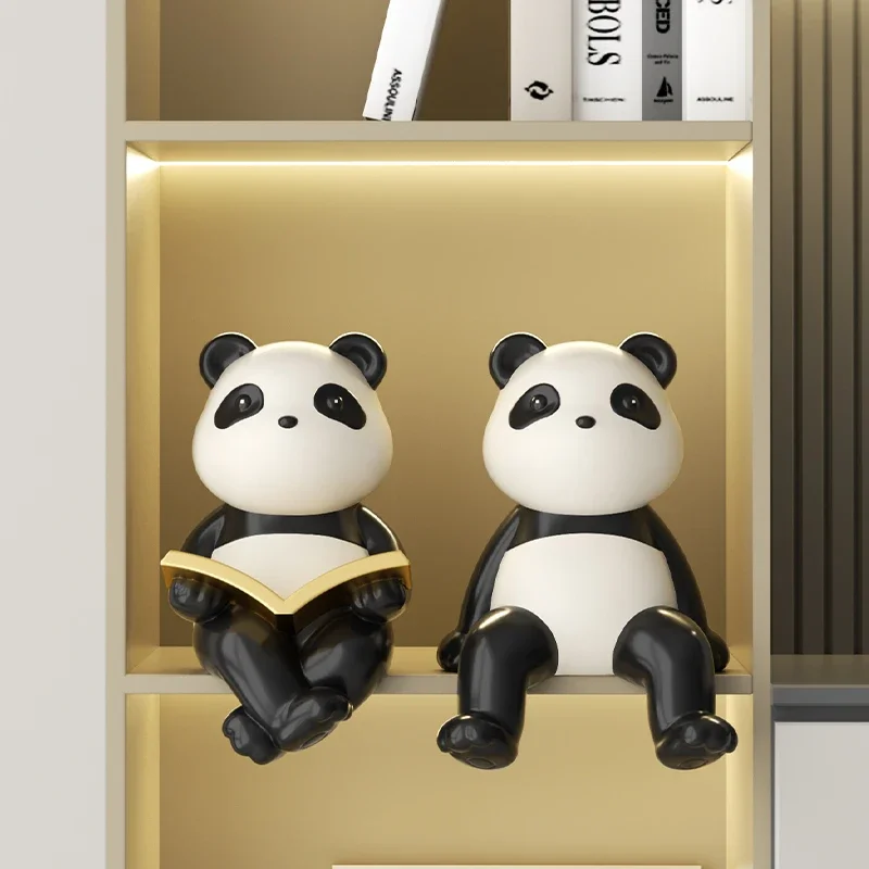 

Home Decor Panda Figurine Decoration,Living Room TV Cabinet,Foyer,Bookshelf,Wine Cabinet Statuette Decorations Gift Customized