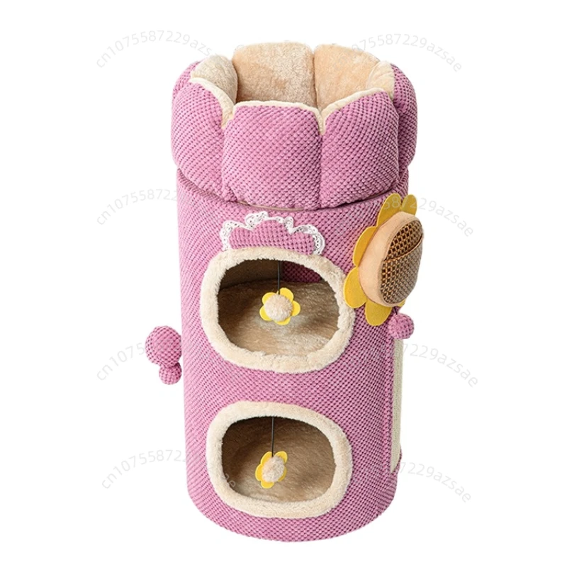 Cactus Multi-layer Cat Climbing Frame Multi-function Cat Tree House Scratch-resistant Sisal Scratching Post Cat Scratching Board