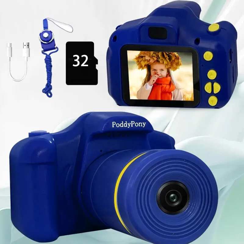 Multifuncation Cámara Infantile Educational Toy of Toddler Birthday Festival Gifts 1080P HD Digital Camera for 3-8 Year Childre