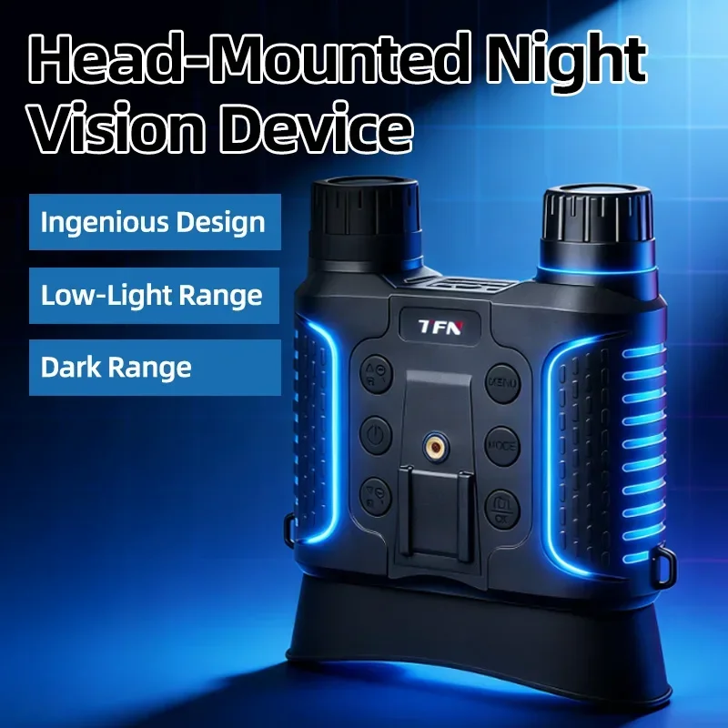 TFN MV16 Night Vision Goggles 1080P HD, 7-Level IR, 4 Color Modes, Head Mounted for Hunting Outdoor Surveillance