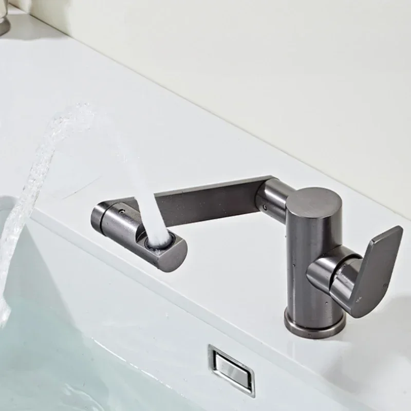 bathroom-faucet-space-aluminum-material-basin-rotatable-robotic-arm-faucet