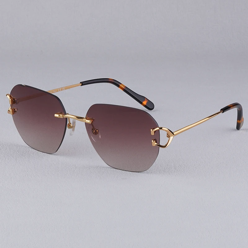 

NEW Fashion Vintage Luxury Brand Folding Clip Sunglasses Men High Quality Alloy Uv400 Handmade Trend Women SUNGLASSES