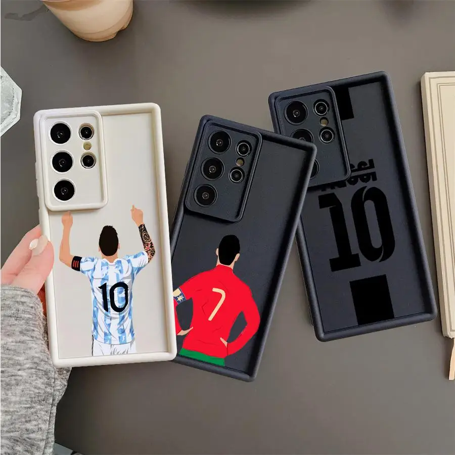 FootBall Number 7 10 Phone Case for Samsung Galaxy A73 A72 A71 A54 A53 A52s A52 5G A51 A55 A35 A25 A15 4G Soft Cases