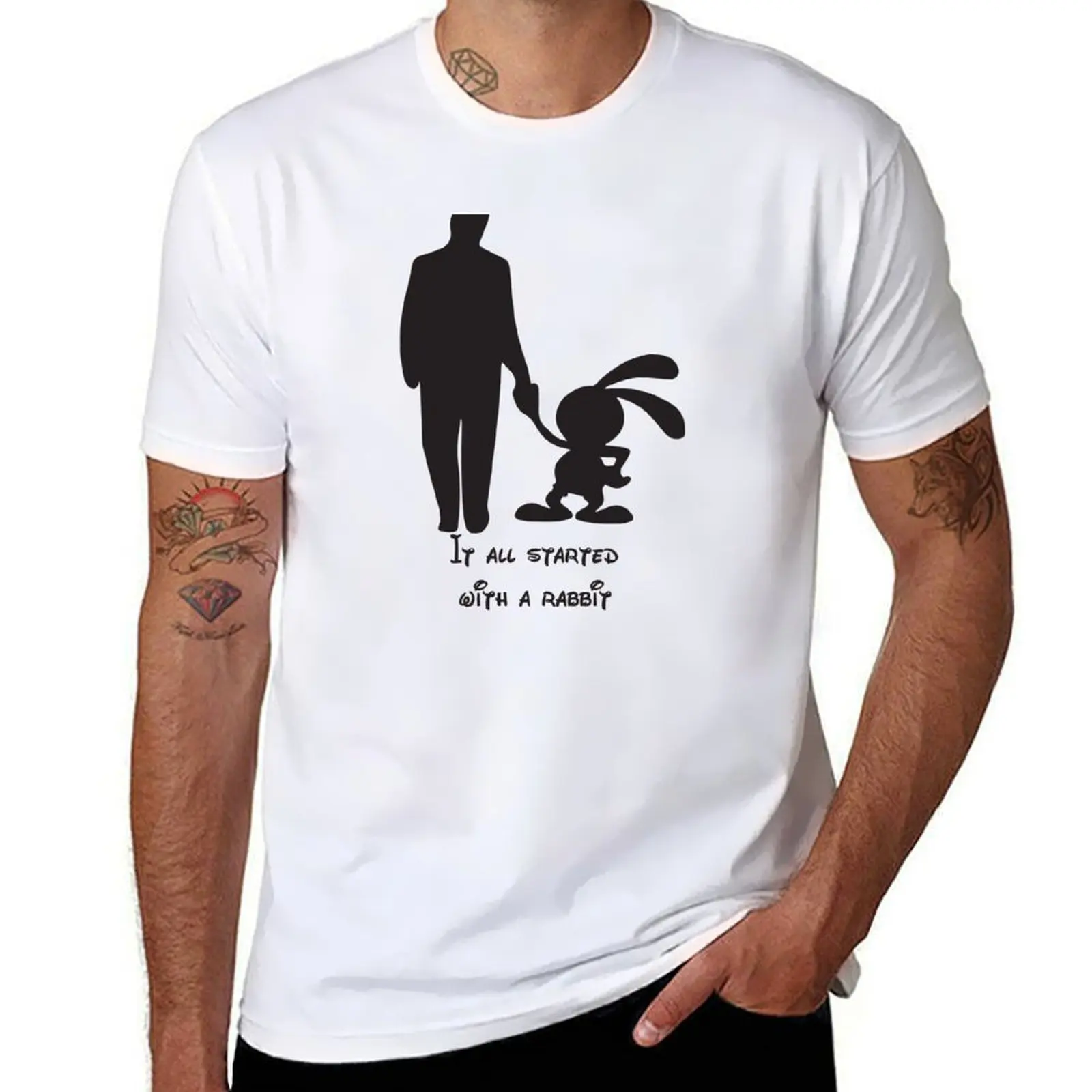 It all started with a rabbit. T-Shirt Lightweight Gym Training T-Shirt
