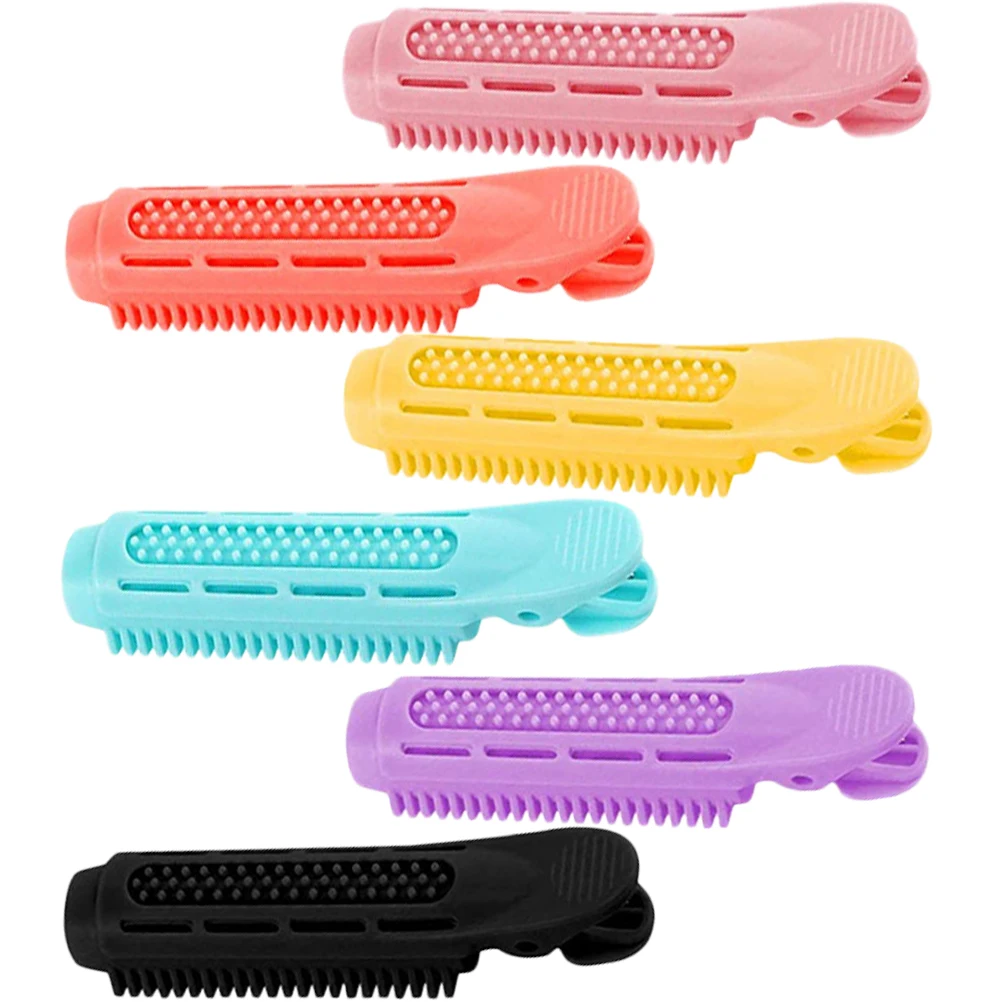 

6pcs Curler Clips Acrylic Root Lifting Styling Volumizing Lightweight Portable Safe Various Types Curly for Hair