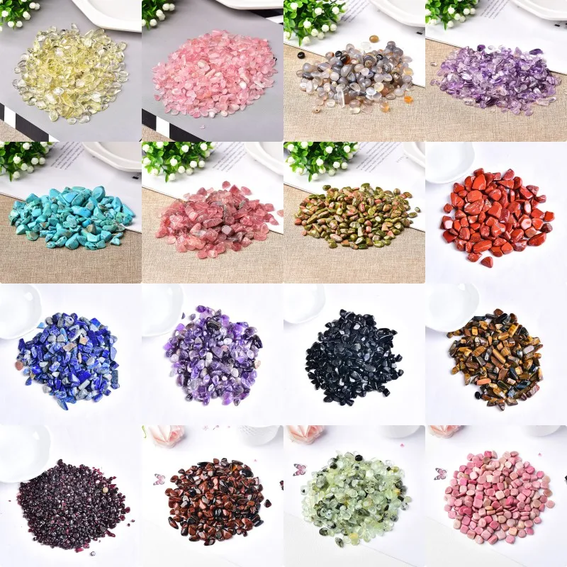 100g Natural Crystal Gravel Specimen Rose Quartz Amethyst Home Decor Colorful for Aquarium Healing Energy Stone Rock Mineral