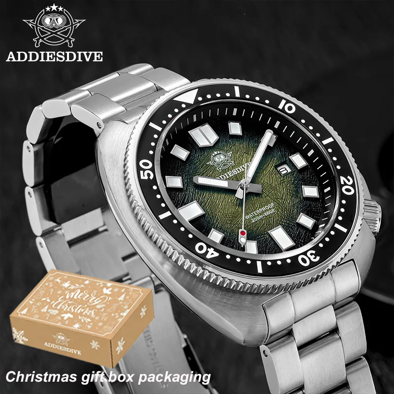 

ADDIESDIVE Men's Quartz Watches 200M Waterproof Sapphire Glass 41mm Ceramic Bezel BGW9 Luminous Stainless Diver Watch New AD2511