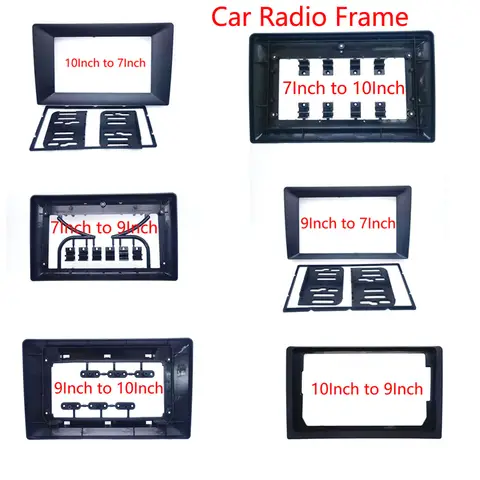 9 Inch to 10 Inch Switch Frame 1 Din 2 Din Car Radio Frame Suitable for All Car Radio Finish Frame