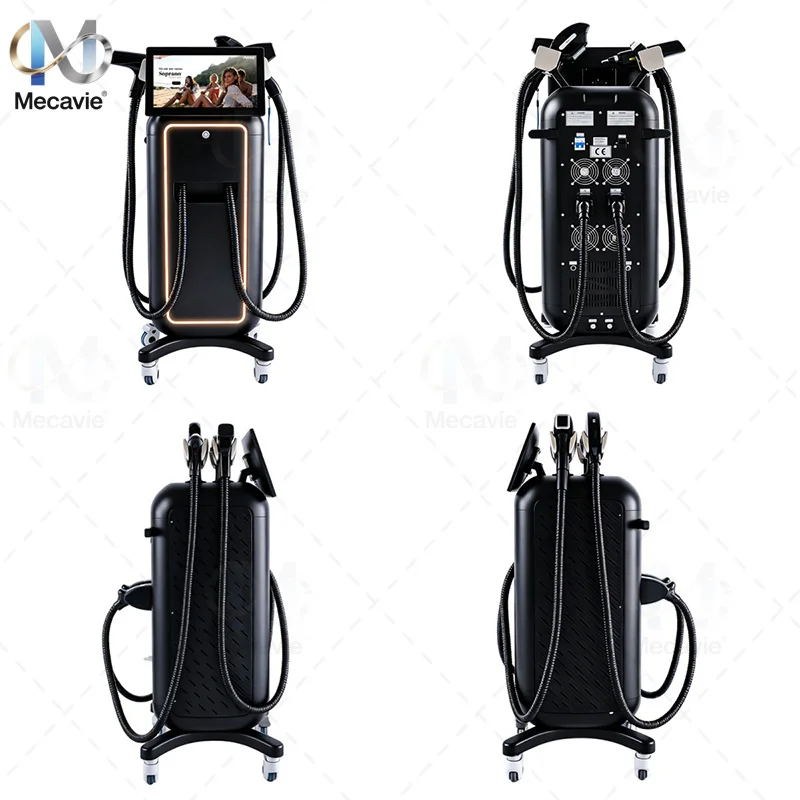 4 In 1 Soprano Titanium Ice Laser Hair Removal Device Alexandrite 808nm Diode Laser System Painless Permanent Body Hair Removal
