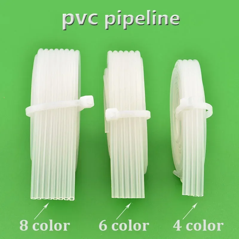 1M 4 6 8 Color Ciss Line Ink Tube Inktube Pvc Pipeline + Tube Elbow + Rubber Stopper Parts Accessories Kits