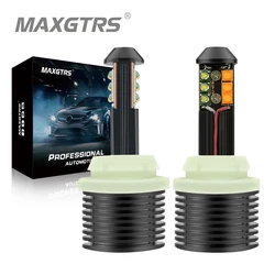 2x BA15S S25 1156 7440 w21w Dual Color 12SMD XBD Chip LED Car LED Bulbs Front Turning Light Signal DRL Error Free Canbus