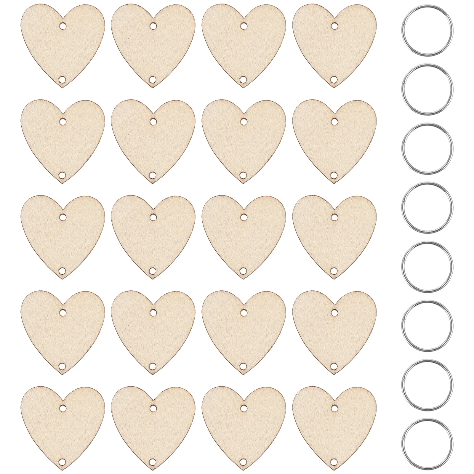 

50pcs Heart Shaped Wooden Slices Chalkboard Calendar Birthday Reminder Plaque DIY Wall Decor Hanging Calendar for Home