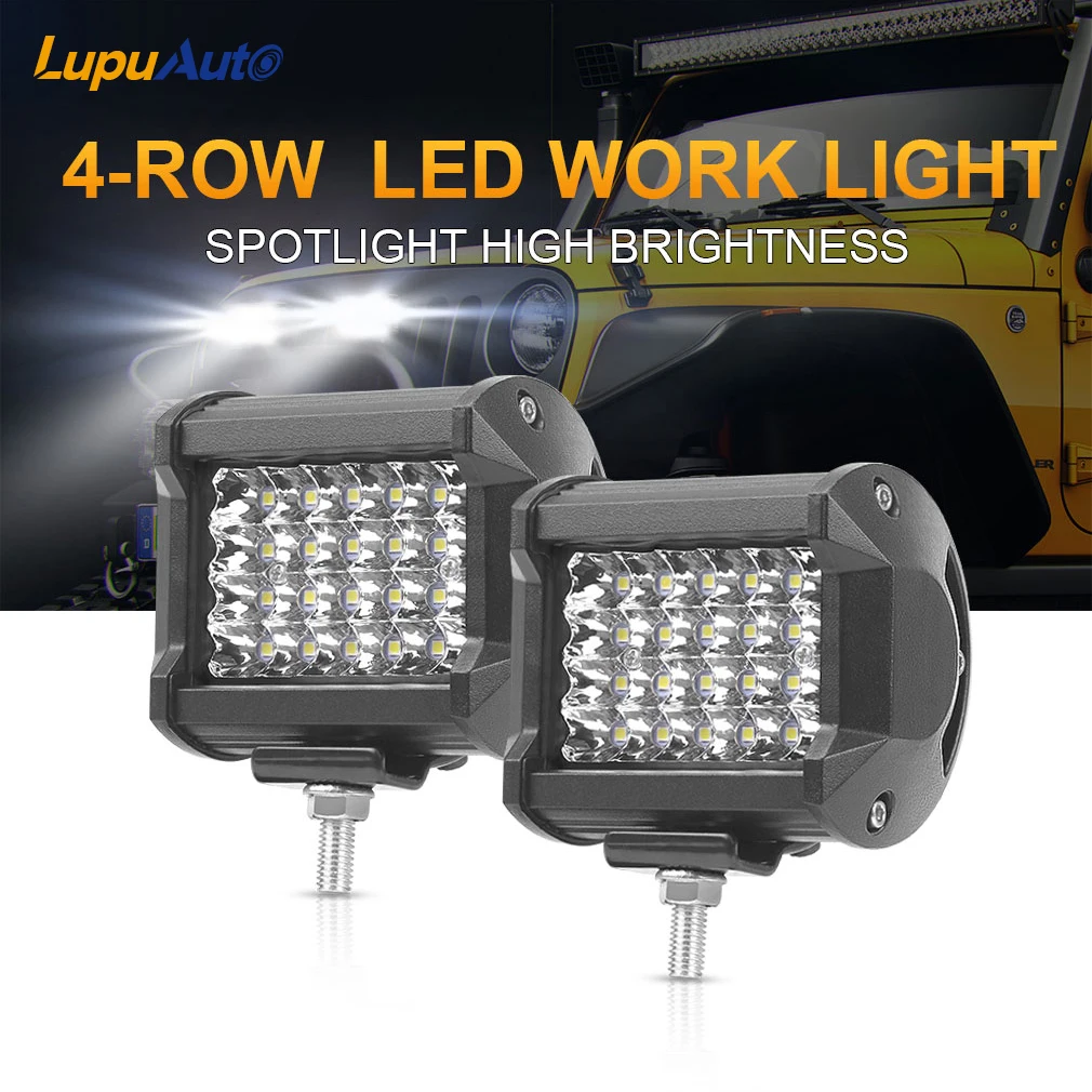 LupuAuto 12V 24V Headlights Car LED Light Bar/Work Light Offroad Spot Flood Combo LED Bar  For Truck Car SUV 4x4 Boat ATV