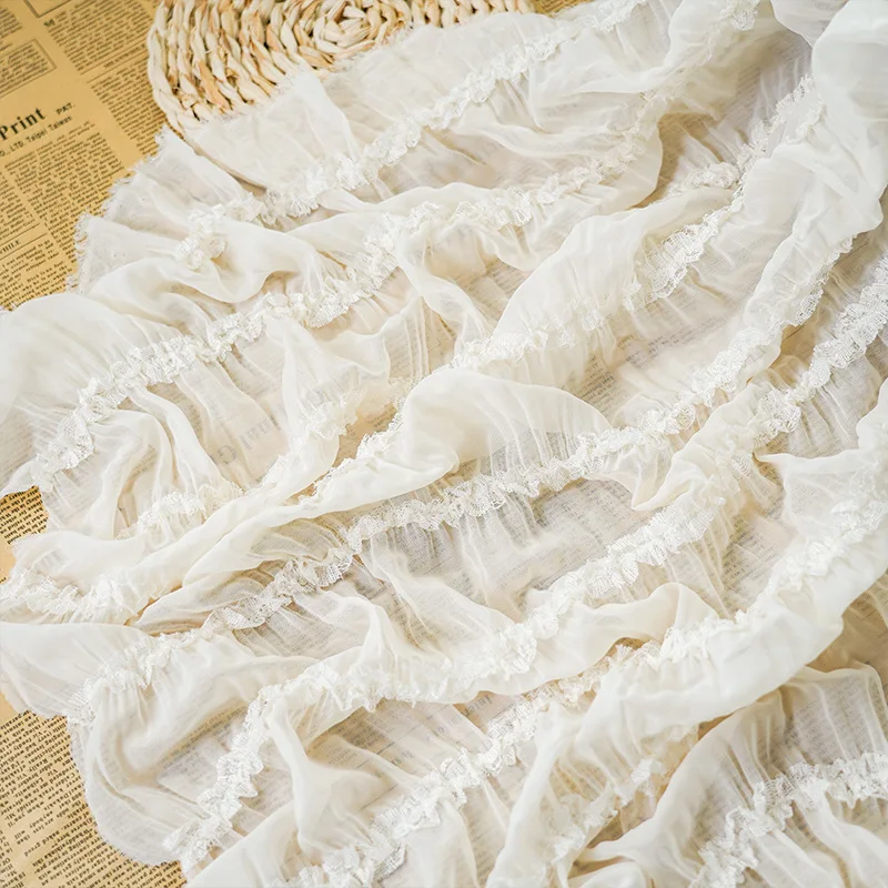 

Весенне-летняя эластичная шифоновая юбка с вышивкой, разноцветное платье в полоску, свадебная ткань в японском стиле