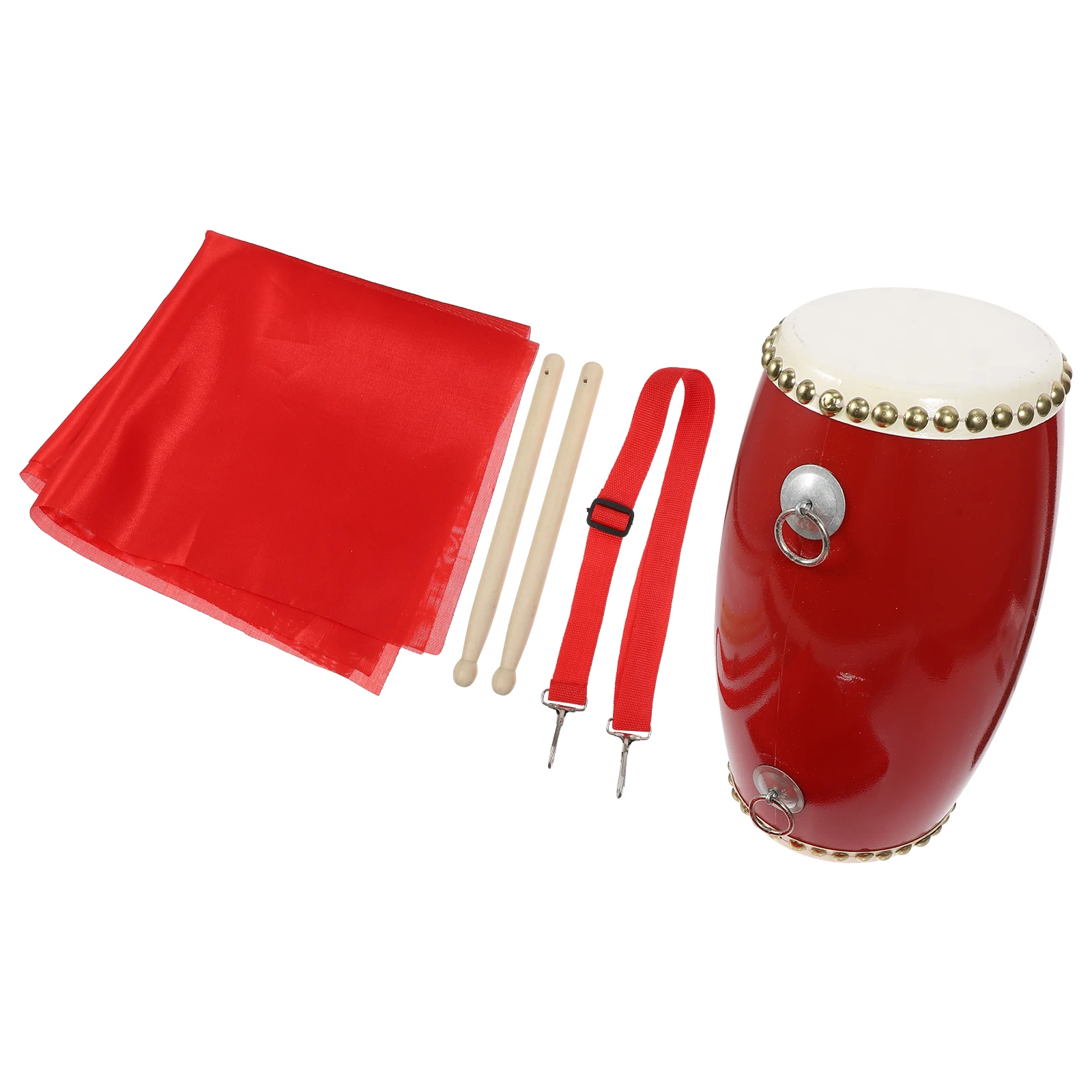 

Waist Drum Toys Musical Drums Traditional for Kids Wooden Tribal Chinese Simple Cowhide Big Instruments Child Hand Adults