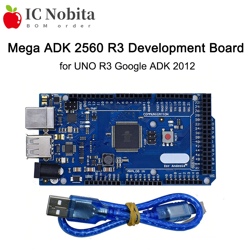 

1 шт. Плата разработки Mega ADK 2560 R3 ATmega2560 с USB-хостом, совместимая с Google ADK 2012 для проектов UNO R3 DIY