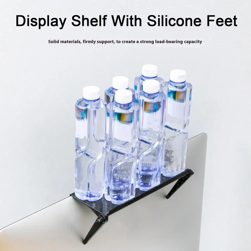 رف شاشة التلفزيون، رف تخزين علوي، حامل قوي قابل للتعديل، رف تخزين لشاشة الساقين