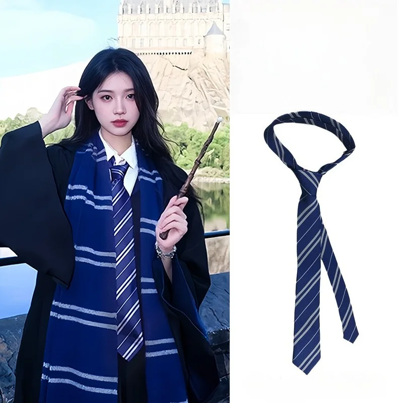 4 Farben Halloween-Krawatte, Magierschule Cosplay-Kostüm, Twill, Lässige College-Kostüm-Krawatte, Accessoire für Themenpartys und Kostüm-Requisiten – Detail 5