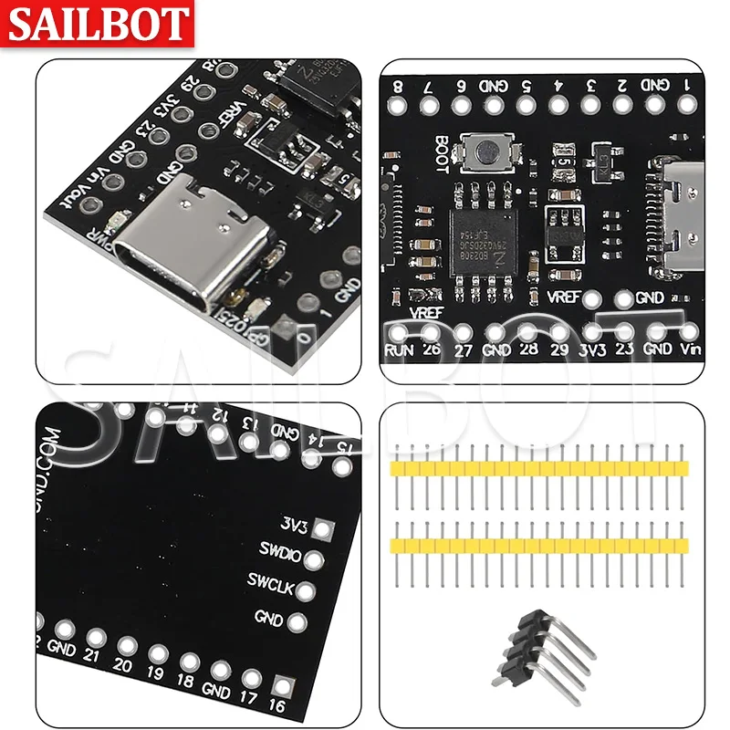 1-10PCS RP2040 Core Board TYPE-C USB-C For Raspberry Core Board 4MB /16MB RP2 Raspberry Pi Pico Micropython