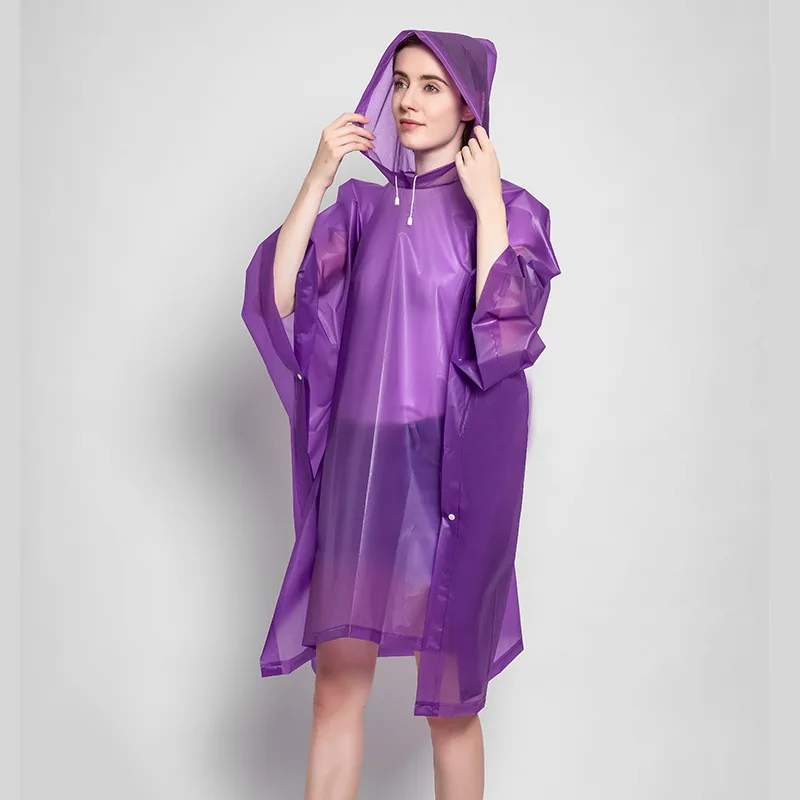 Thickened Non-Disposable Rain Poncho for Hiking and Mountain Climbing Clear Raincoat Women Rain Poncho Rain Jacket