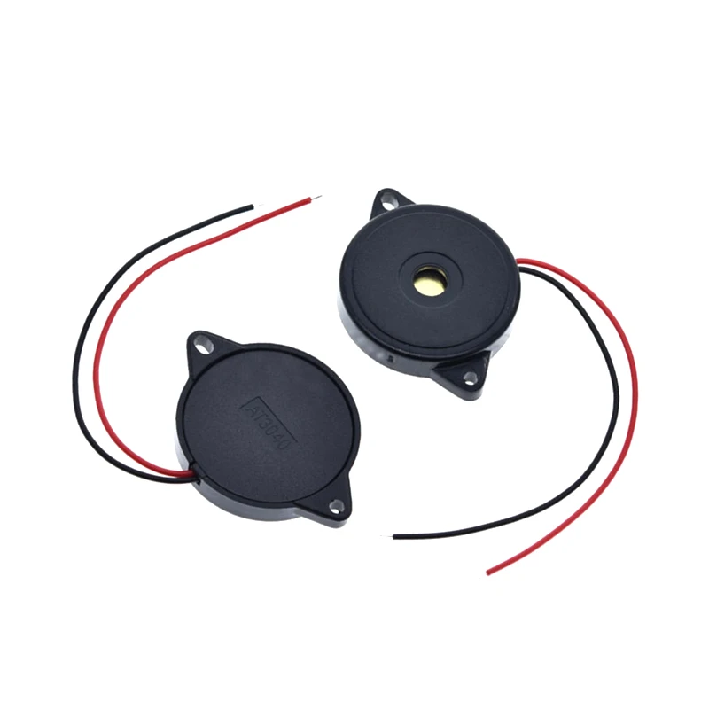 1PCS 30X5.5MM Enclosed Piezo Passive Buzzer Element W/Wires AT3040