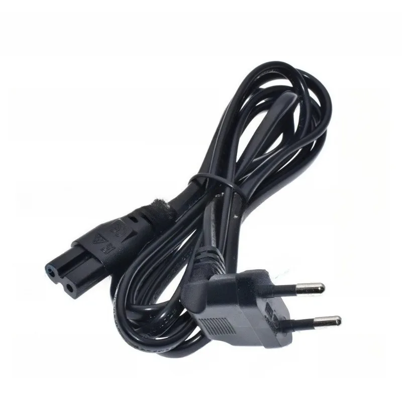 90 Degree EU Plug To IEC320 C7 Figure 8 Power Cord - 0.75mm² 1.8M AC Adapter Cable for Laptop/TV/Printer